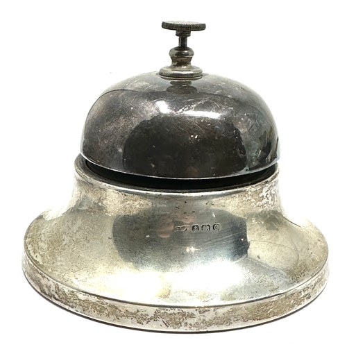 54 - Vintage Sterling silver Desk reception service bell measures approx 11cm dia height 9cm birmingham s... 