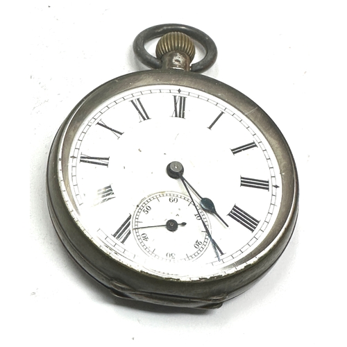 408 - Silver open face pocket watch the watch is not ticking