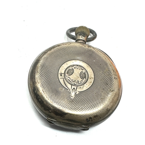 408 - Silver open face pocket watch the watch is not ticking