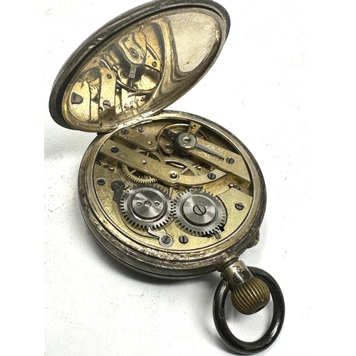 408 - Silver open face pocket watch the watch is not ticking