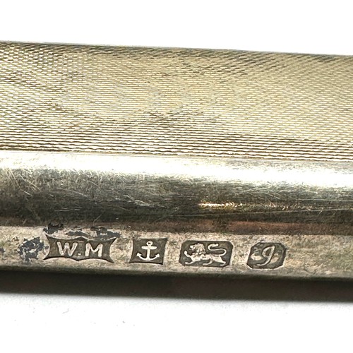 40 - large vintage silver cigar case measures approx 14cm hight by 4cm birmingham silver hallmarks weight... 