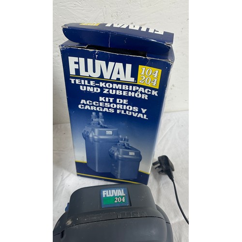 338 - large selection of pond filter includes aqua pro 4, Eheim and a Fluval 204, working order