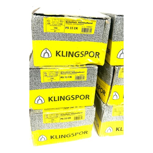 298 - Selection of boxed Klingspor self fastening disks, 100 pieces, ps33ck