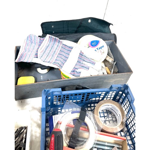 323 - Selection of assorted tools includes empty Dewalt case, metal tool box and contents etc