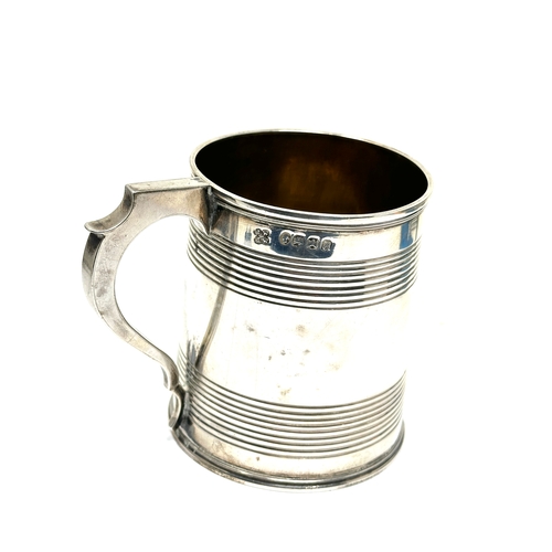 4 - Antique Victorian silver tankard exeter silver hallmarks measures approx height 9cm base measures ap... 