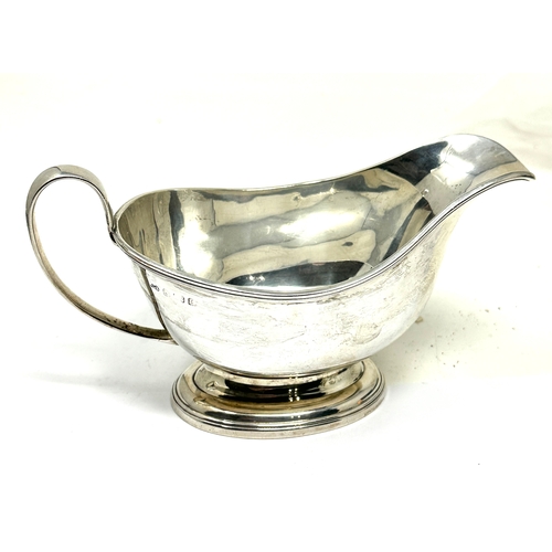 6 - Large vintage silver gravy boat Birmingham silver hallmarks weight approx 200g