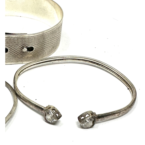 203 - 3 vintage silver bangle bracelets weight 39g