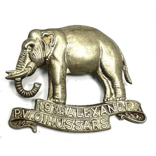 460 - 19th Hussars WW1 19th (Alexandra, Princess of Wales's Own) Hussars Regiment Cap Badge