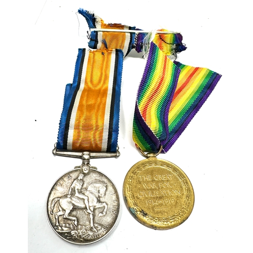 468 - ww1 medal pair to pte a.f.cross bedf.r