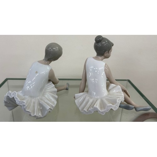 15 - Pair of Lladro Nao ballerina figures overall height approximately 5 inches tall