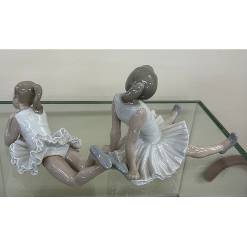 11 - Pair of Lladro Nao ballerina figurines largest measures approximately 6 inches tall