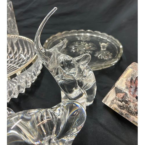 48 - Selection of assorted glassware to include set of 6 Watford glasses, a decanter, a bowl and glass an... 