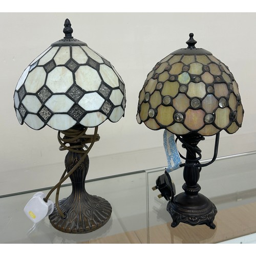 69 - Two vintage style lamps overall height of tallest approximately 15 inches