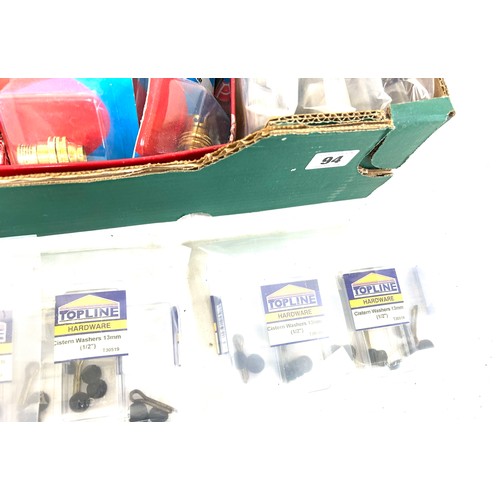 304 - Selection of assorted new screw kits, washers, brass lamp holders