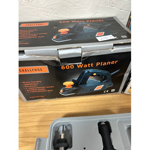 301 - 600w Planer black and decker router, power craft dremil, working order