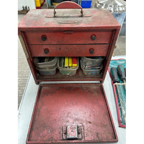 329 - Enginers tool chest with contents