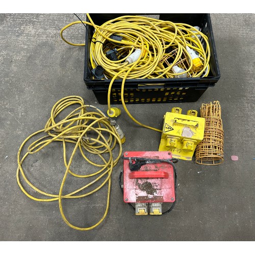 345 - Two strings of 110 volt lights including transformer in working order