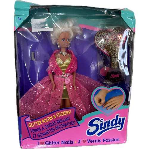 4 - Hasbro Sindy Fashion Doll I Love Glitter Nails 1994, boxed damaged