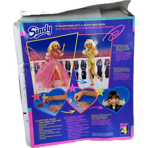 4 - Hasbro Sindy Fashion Doll I Love Glitter Nails 1994, boxed damaged