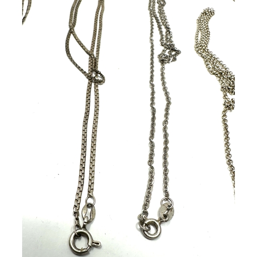 245 - 6 vintage silver necklace chains