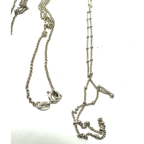 245 - 6 vintage silver necklace chains