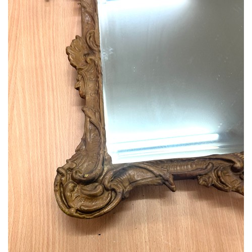 25 - Antique gilt frame mirror, approximate measurements: Height 34 inches, Width 19 inches