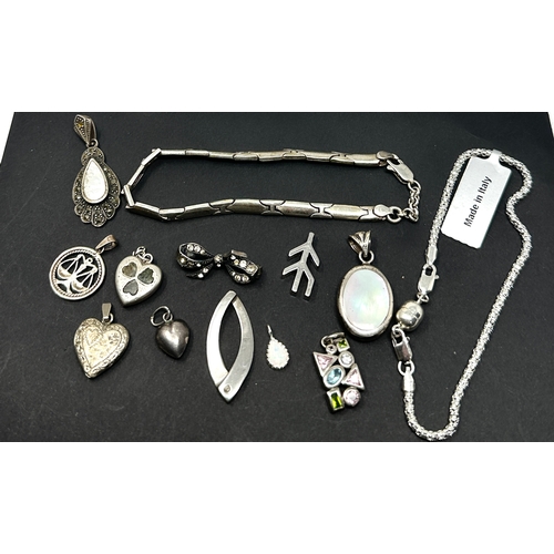 254 - selection of vintage silver jewellery weight 41g