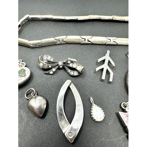 254 - selection of vintage silver jewellery weight 41g