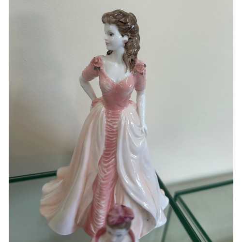 47 - Four Coalport lady figures to include ' May Ball', ' The Opera at Gylnedebourne', ' Ladies of Fashio... 