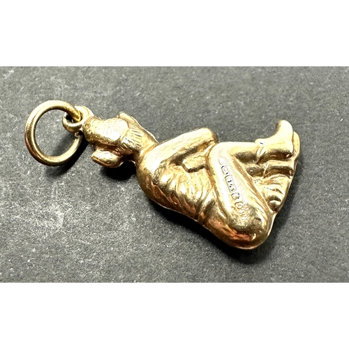 154 - Vintage 9ct gold pixie charm weight .9g