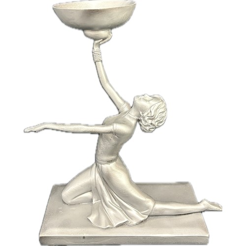 90 - 3 Silver resin dancer ornaments, approximate height of tallest 12 inches