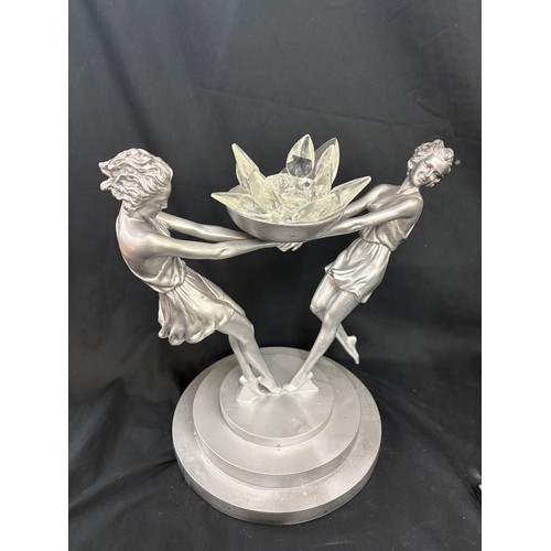 90 - 3 Silver resin dancer ornaments, approximate height of tallest 12 inches