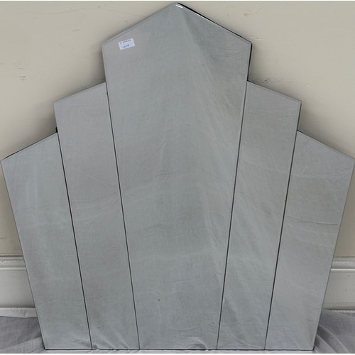 311 - Geometric mirrored wall hanging mirror, approximate measurements: Height 35.5 inches, Width 35 inche... 