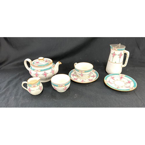 109 - Selection of Minton pottery includes Tea pot, coffee pot, sugar bowl etc