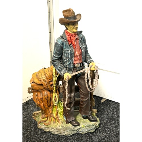 116 - Cowboy figure, approximate height Height 19 inches