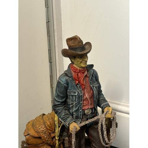 116 - Cowboy figure, approximate height Height 19 inches