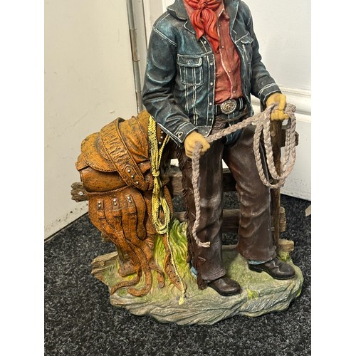 116 - Cowboy figure, approximate height Height 19 inches