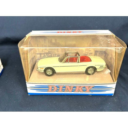 93 - Boxed Dinky 1956 Austin Healey 100 BN2, Boxed, Dinky DY 28 1969 Triumph Stag, Boxed Dinky DY 20 1965... 