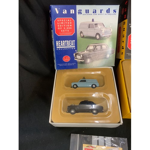 78 - 4 Special limited edition Vanguards diecast  vehicle sets to include models Heartbeat vans HB2002, A... 