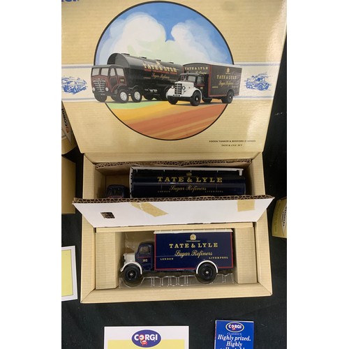 63 - Selection boxed Corgi classics to include  96756 Morris Minor Bristol Omnibus, 98165 Ford Cortina Lo... 