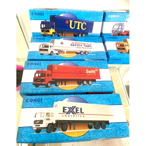 50 - Selection of boxed corgi trucks includes Corgi 98306, 98103, 98102, 98305 and 98100