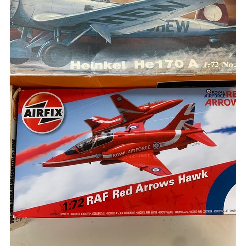 98 - Selection of 5 Model kits includes Heinkel he 170a, PK-174 etc