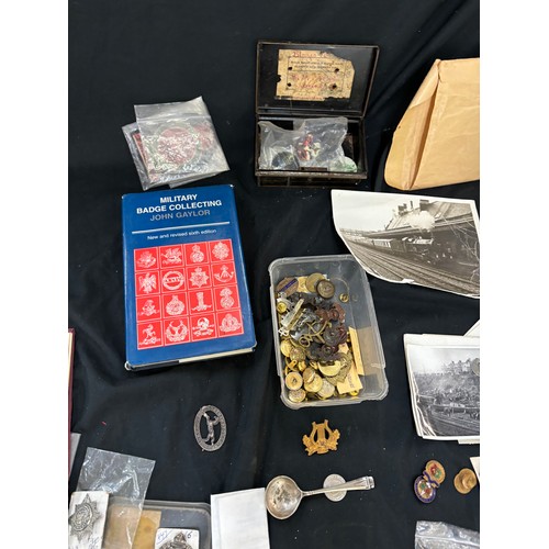 79 - Large selection of assorted cap badges etc