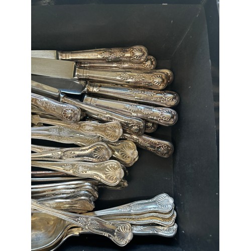 143 - Selection of ornate silver plated cutlery