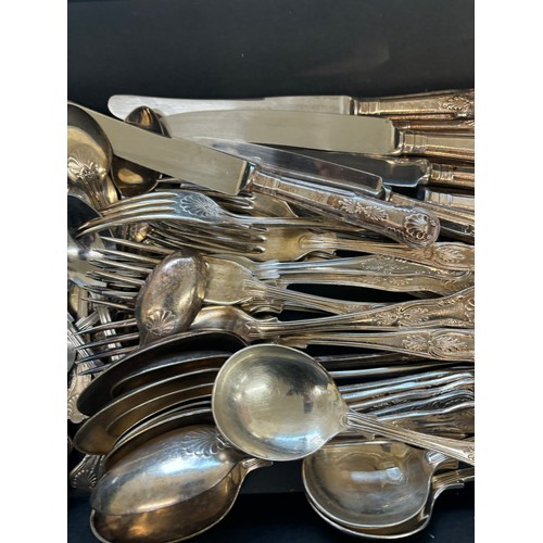 143 - Selection of ornate silver plated cutlery