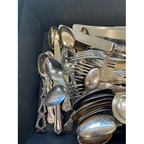 143 - Selection of ornate silver plated cutlery