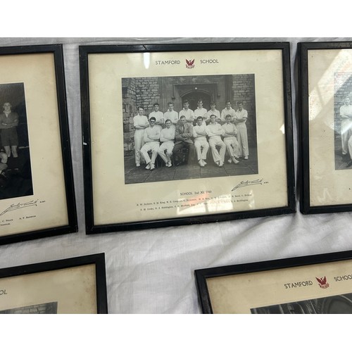 263 - Selection of framed sport photos from Stamford School from 1958-1961 to include Rugby, Football, Cri... 