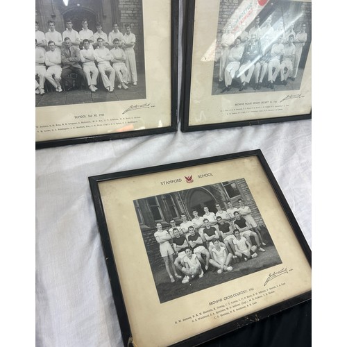 263 - Selection of framed sport photos from Stamford School from 1958-1961 to include Rugby, Football, Cri... 