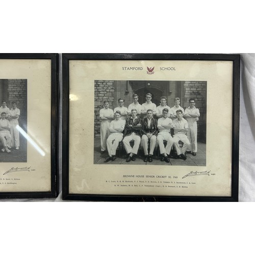 263 - Selection of framed sport photos from Stamford School from 1958-1961 to include Rugby, Football, Cri... 