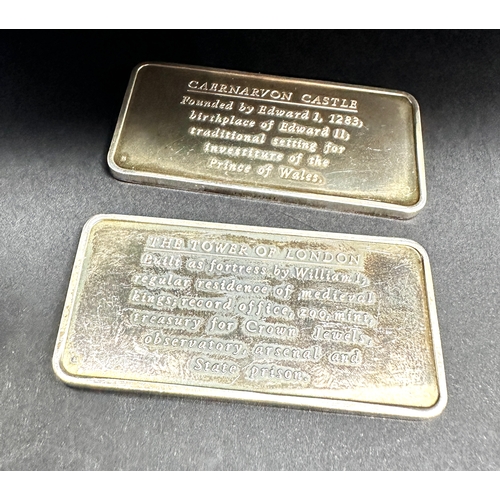 55 - 2 Birmingham mint silver ingots weight 63g